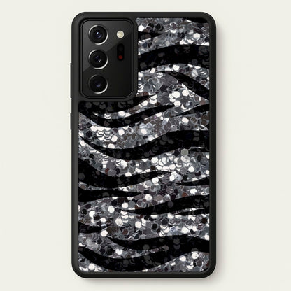 Silver Sequin Tiger Pattern  - Patterns Phone Case for Galaxy Note 20 Ultra