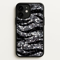 Silver Sequin Tiger Pattern  - Patterns Phone Case for iPhone 11