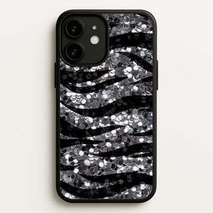 Silver Sequin Tiger Pattern  - Patterns Phone Case for iPhone 11