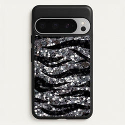 Silver Sequin Tiger Pattern  - Patterns Phone Case for Google Pixel 9 Pro XL