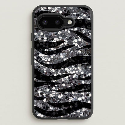Silver Sequin Tiger Pattern  - Patterns Phone Case for Google Pixel 9a
