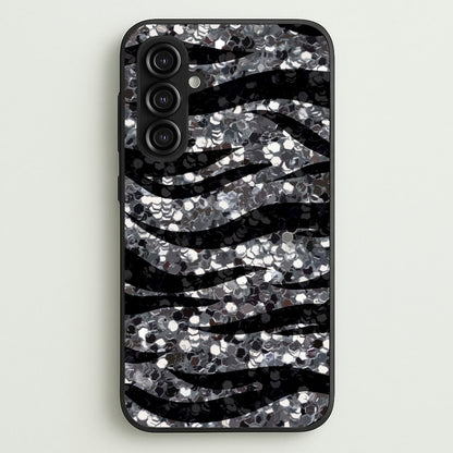 Silver Sequin Tiger Pattern  - Patterns Phone Case for Galaxy S23FE