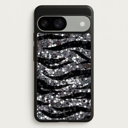 Silver Sequin Tiger Pattern  - Patterns Phone Case for Google Pixel 9 / 9 Pro