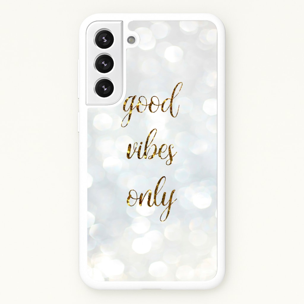 Good Vibes Only - Glittery  - Christmas Phone Case for Galaxy S22 Plus