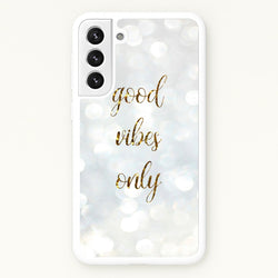 Good Vibes Only - Glittery  - Christmas Phone Case for Galaxy S22 Plus