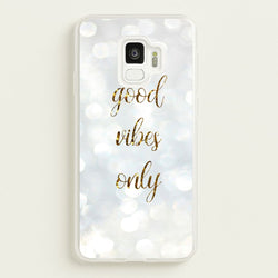 Good Vibes Only - Glittery  - Christmas Phone Case for Galaxy S9