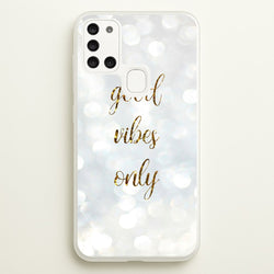 Good Vibes Only - Glittery  - Christmas Phone Case for Galaxy A21s