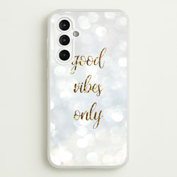 Good Vibes Only - Glittery  - Christmas Phone Case for Galaxy A14