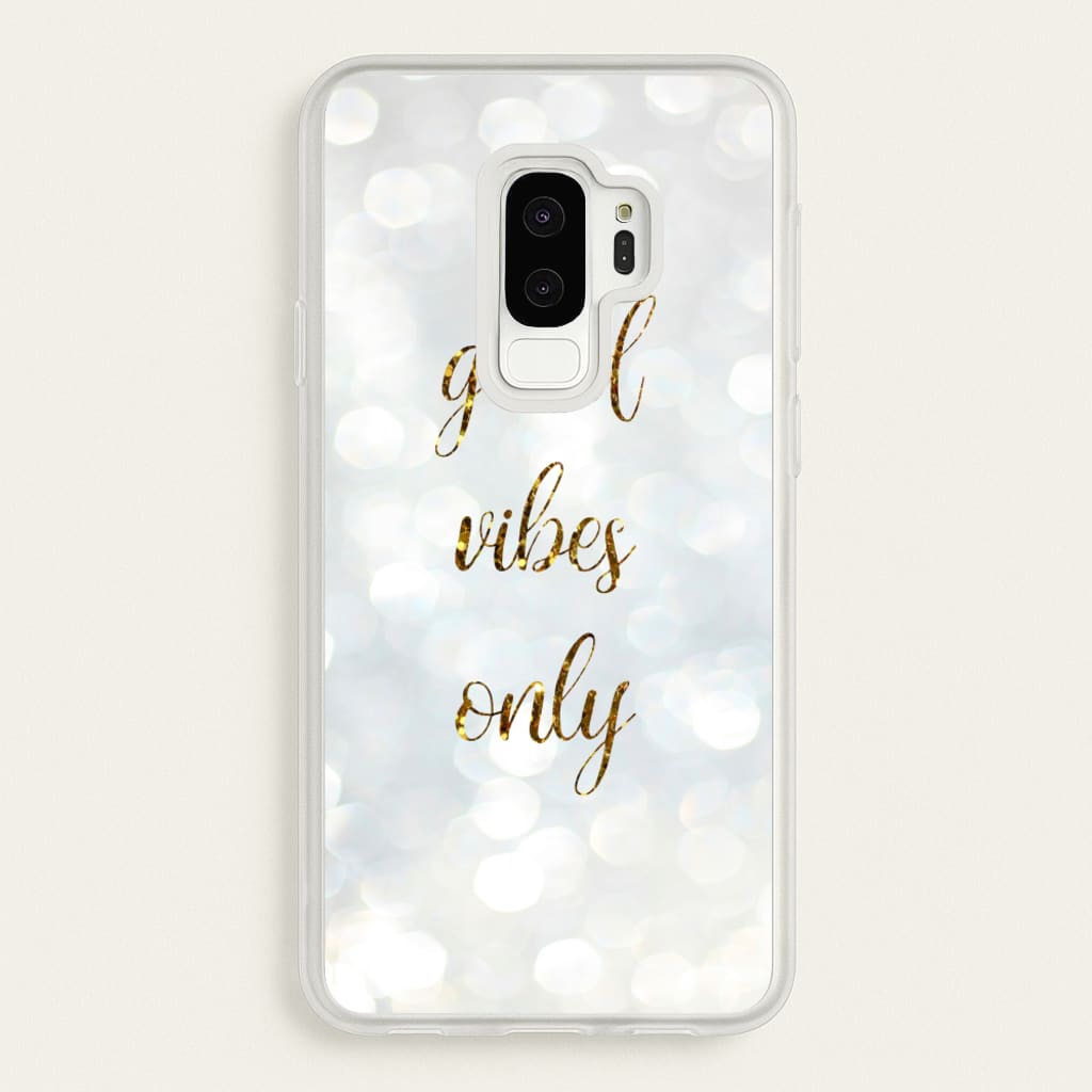 Good Vibes Only - Glittery  - Christmas Phone Case for Galaxy S9 Plus