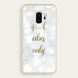 Good Vibes Only - Glittery  - Christmas Phone Case for Galaxy S9 Plus