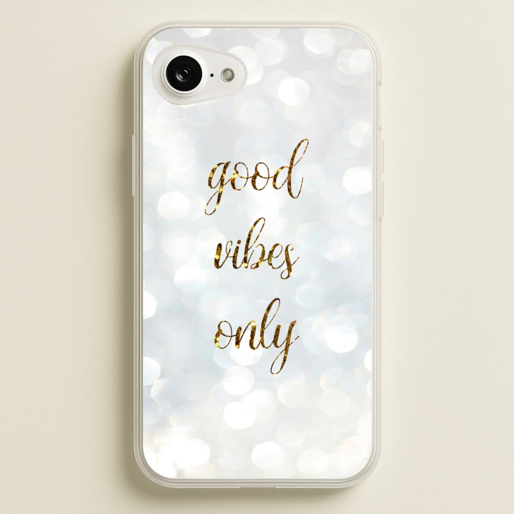 Good Vibes Only - Glittery  - Christmas Phone Case for iPhone 16e