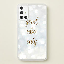 Good Vibes Only - Glittery  - Christmas Phone Case for Galaxy A71