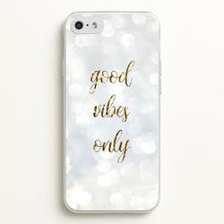 Good Vibes Only - Glittery  - Christmas Phone Case for iPhone 5 / 5s / SE 2016