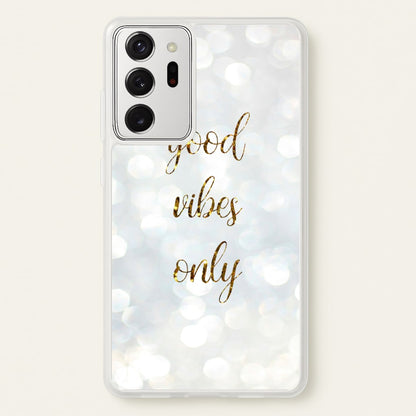 Good Vibes Only - Glittery  - Christmas Phone Case for Galaxy Note 20 Ultra