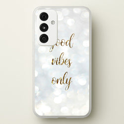 Good Vibes Only - Glittery  - Christmas Phone Case for Galaxy A35
