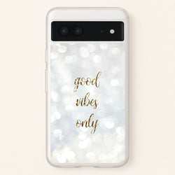 Good Vibes Only - Glittery  - Christmas Phone Case for Google Pixel 7