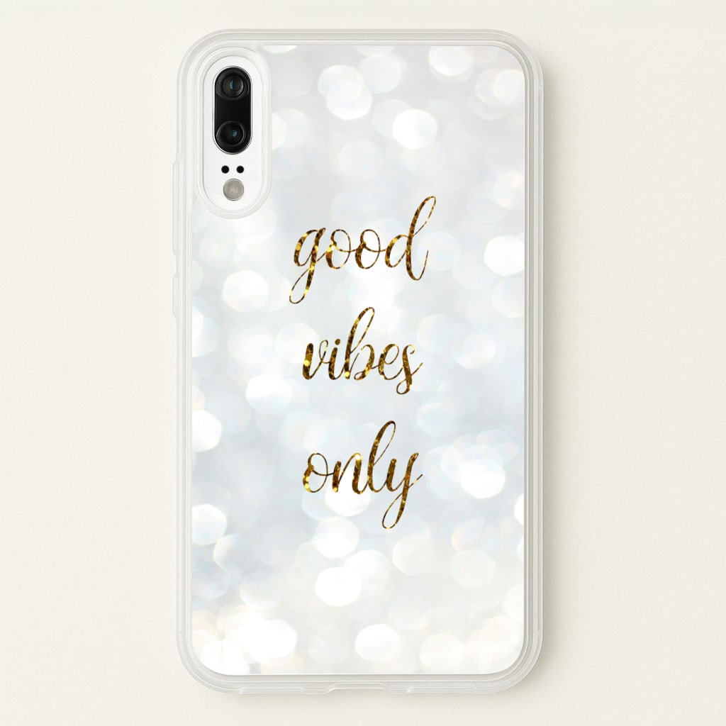 Good Vibes Only - Glittery  - Christmas Phone Case for Huawei P20
