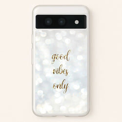 Good Vibes Only - Glittery  - Christmas Phone Case for Google Pixel 8a