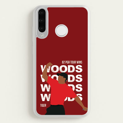 Woods Dark Red  - Golf Phone Case for Huawei P30 Lite