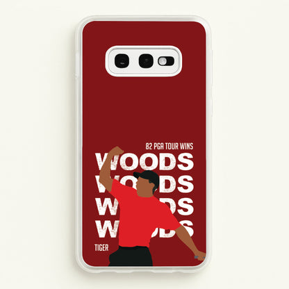 Woods Dark Red  - Golf Phone Case for Galaxy S10e
