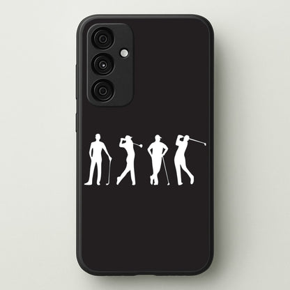Golf Silhouettes  - Golf Phone Case for Galaxy A35