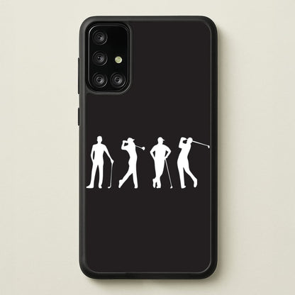 Golf Silhouettes  - Golf Phone Case for Galaxy A71