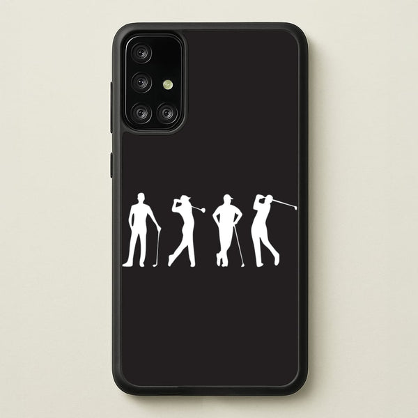 Golf Silhouettes  - Golf Phone Case for Galaxy A71