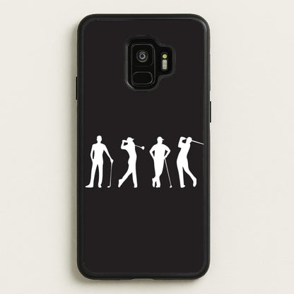 Golf Silhouettes  - Golf Phone Case for Galaxy S9