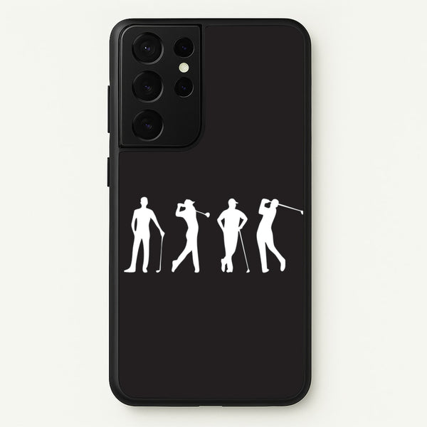 Golf Silhouettes  - Golf Phone Case for Galaxy S21 Ultra