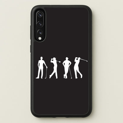 Golf Silhouettes  - Golf Phone Case for Huawei P20 Pro