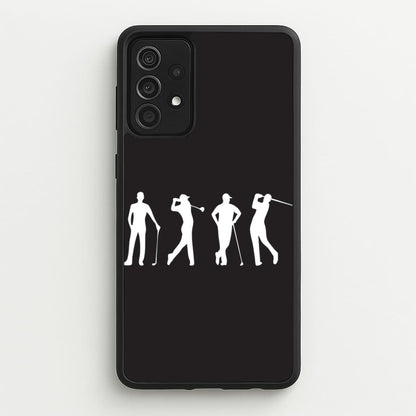 Golf Silhouettes  - Golf Phone Case for Galaxy A52 / A52s