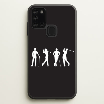 Golf Silhouettes  - Golf Phone Case for Galaxy A21s