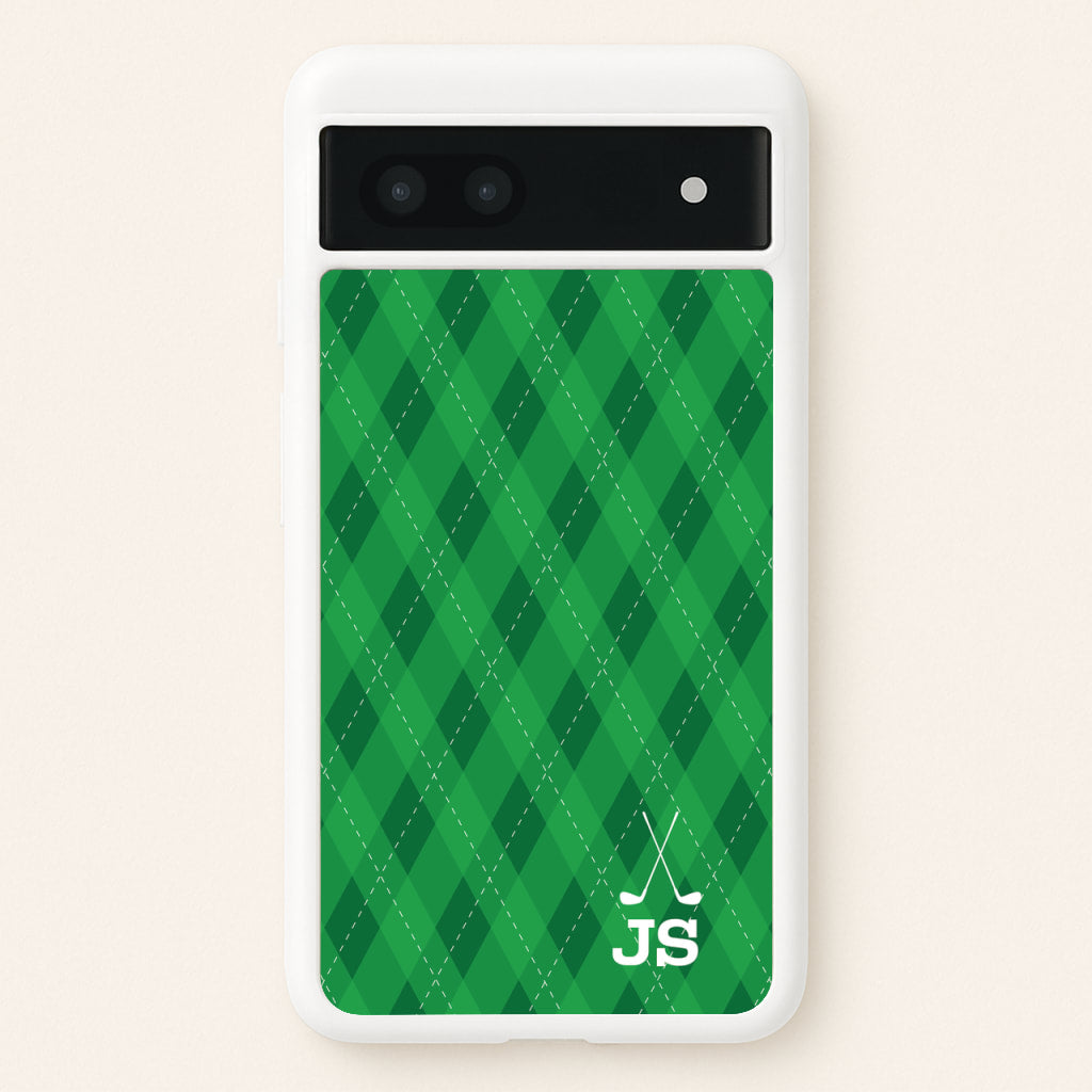 Personalised Golf Pattern  - Golf Phone Case for Google Pixel 7a