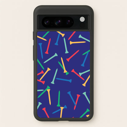 Golf Tees Pattern  - Golf Phone Case for Google Pixel 8 Pro