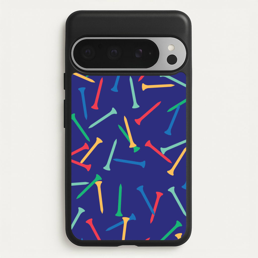 Golf Tees Pattern  - Golf Phone Case for Google Pixel 9 Pro XL