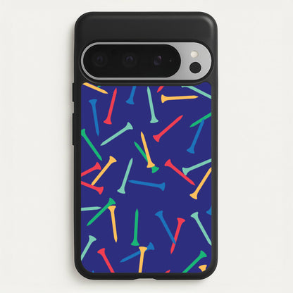 Golf Tees Pattern  - Golf Phone Case for Google Pixel 9 Pro XL