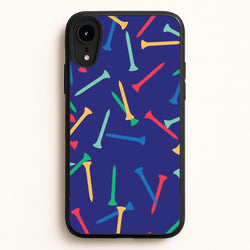 Golf Tees Pattern  - Golf Phone Case for iPhone XR