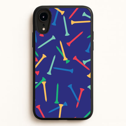 Golf Tees Pattern  - Golf Phone Case for iPhone XR