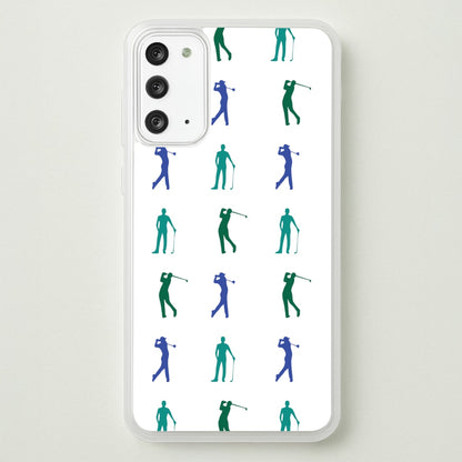 Golfer Silhouettes Pattern  - Golf Phone Case for Galaxy Note 20