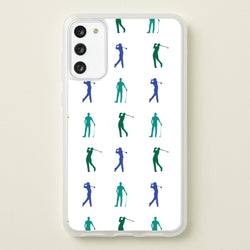 Golfer Silhouettes Pattern  - Golf Phone Case for Galaxy S20FE
