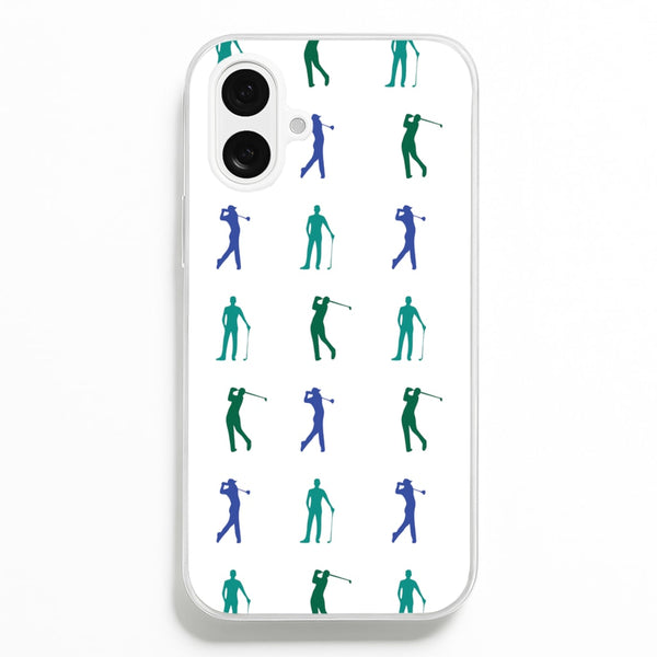 Golfer Silhouettes Pattern Phone Case