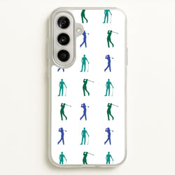 Golfer Silhouettes Pattern  - Golf Phone Case for Galaxy A56