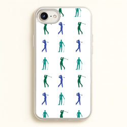 Golfer Silhouettes Pattern  - Golf Phone Case for iPhone 6 Plus / 7 Plus / 8 Plus