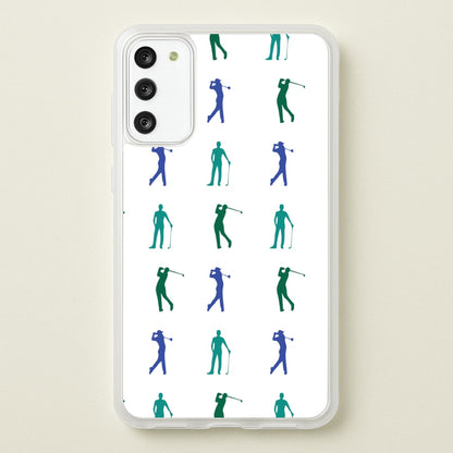 Golfer Silhouettes Pattern  - Golf Phone Case for Galaxy S20