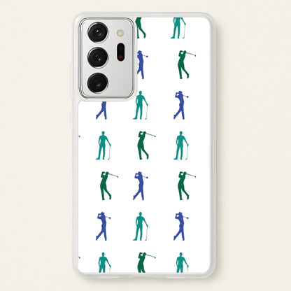 Golfer Silhouettes Pattern  - Golf Phone Case for Galaxy Note 20 Ultra