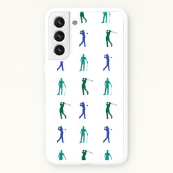 Golfer Silhouettes Pattern  - Golf Phone Case for Galaxy S22 Plus