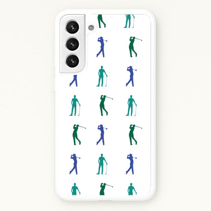 Golfer Silhouettes Pattern  - Golf Phone Case for Galaxy S22 Plus