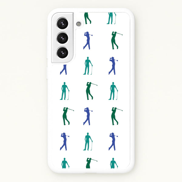 Golfer Silhouettes Pattern  - Golf Phone Case for Galaxy S22 Plus