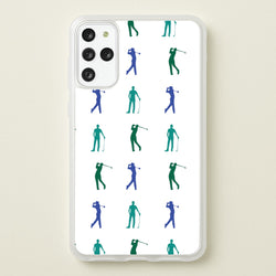 Golfer Silhouettes Pattern  - Golf Phone Case for Galaxy S20 Plus