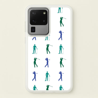 Golfer Silhouettes Pattern  - Golf Phone Case for Galaxy S20 Ultra